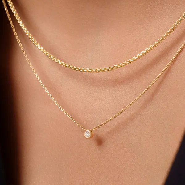 Doppelreihige Goldkette