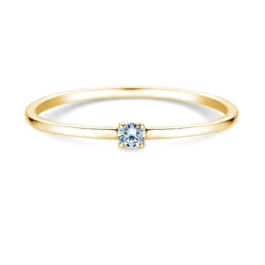 Feiner Goldring mit Diamant