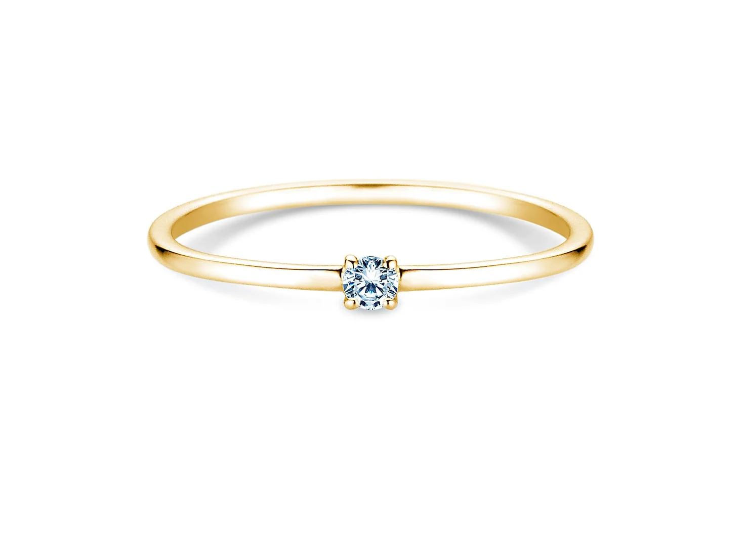 Bague en or délicate avec diamant